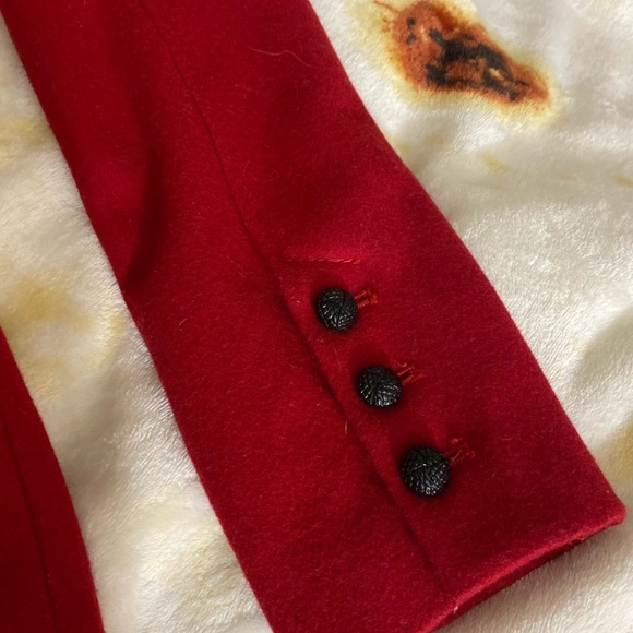 Guess red belted winter trench coat pea coat size Small - Picture 9 of 11